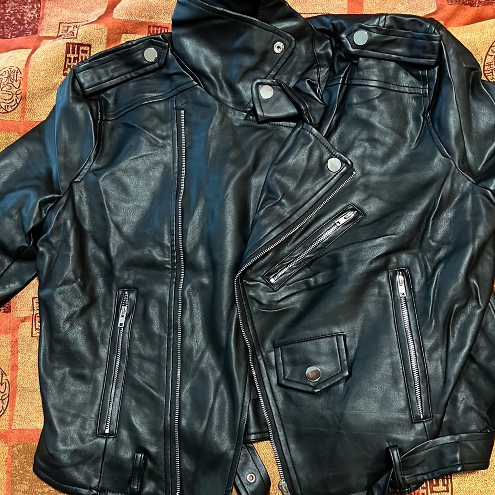 It is a leather jacket